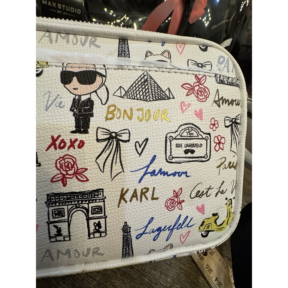 Karl Lagerfeld Paris Maybelle Crossbody Bag Parisian Print - Picture 10 of 16